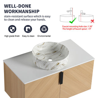 Wall Mounted Bathroom Vanity & Art Sink