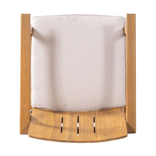 Outdoor Dining Chairs (Set of 2) - Beige / Teak