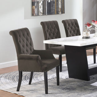 Norwich - Dining Arm Chair With Button Tufting And Rolled Top
