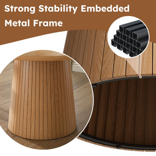 Round Dining Table With Strip Base