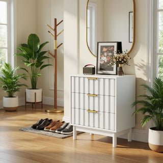 Fluted 3 Drawer Dresser