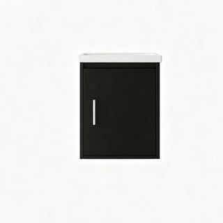 Floating Bathroom Vanity Combo, Wall Mounted Cabinet With Sink & Soft Close Doors For Small Bathrooms