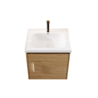 Floating Bathroom Vanity Combo, Wall Mounted Cabinet With Sink & Soft Close Doors For Small Bathrooms