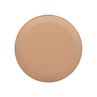Mode - Leatherette Round C-Shaped Sofa Side Table - Saddle Brown