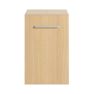 Floating Bathroom Vanity Single Door Base Cabinet, Wall Mounted Storage - Light Oak