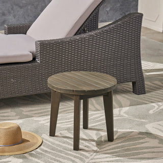Outdoor Acacia Wood Side Table With Weather Resistance