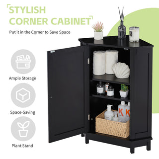 Bathroom Cabinet Triangle Corner Storage Cabinet With Adjustable Shelf Modern Style