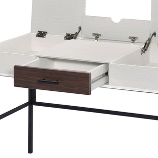Verster - Writing Desk With USB - Black / Natural