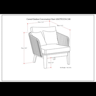 Carmel - Outdoor Conversation Chair - Sand Drift
