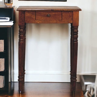 Turned Leg Writing Desk - Chestnut