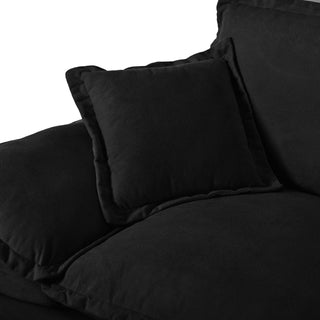 Modular Sectional Sofa With Movable Ottoman & Pillows