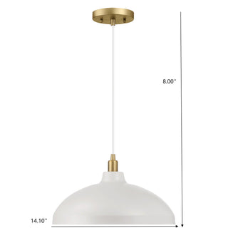 Astral - Single Light Pendant Lamp For Entrance Kitchen Island - Gold / White