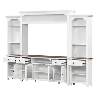 Extra Large TV Stand, Entertainment Center With Storage Cabinets