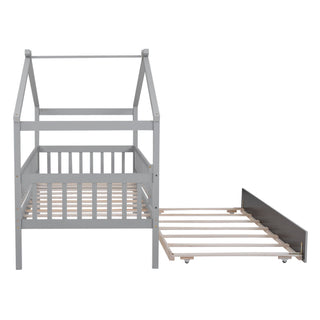 Creativity House Bed With Twin Size Trundle
