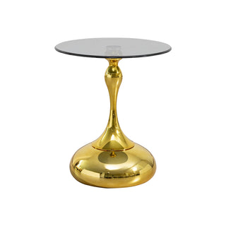 Modern Minimalist Coffee Table With Steel Legs And Tempered Glass Top