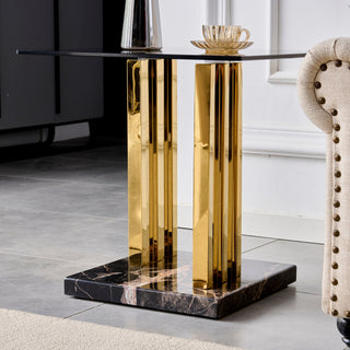 Side Table - Gray / Gold