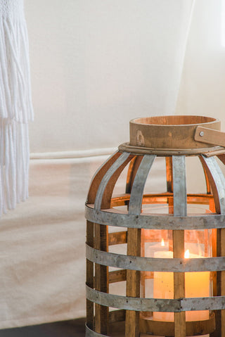 Decorative Lantern With Handle, Wooden Lantern For Indoor Outdoor, Home Garden Wedding