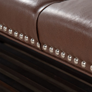 Bedroom End Of Bed Bench Tufted Upholstered End Of Bed Bench End Of Bed Entrance Shoe Bench With Nailhead Trim And Shelf Bedroom Upholstered Bench Living Room Shoe Rack Footstool
