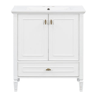 Freestanding Vanity With 1 Drawer & 2 Soft Close Doors With Door Mounted Storage