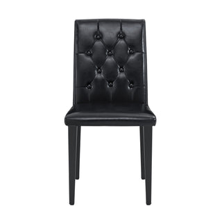 Dining Chairs With Ergonomic Buckle Backrest For Family Dining Rooms