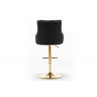 Adjustable Swivel Bar Stool With Nailhead Trim (Set of 2)
