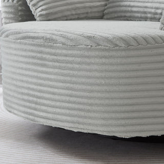 Swivel Accent Barrel Chair With Adjustable Phone Holder, 5 Pillows For Living Room