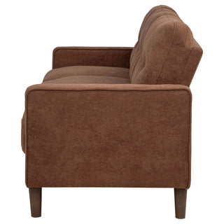 Heather - Track Arm Tufted Sofa - Rust