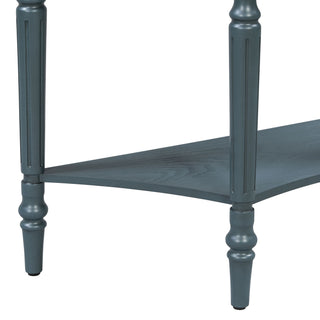 Half Moon Console Table With Drawer & Shelf