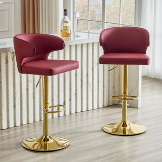 Adjustable Swivel Bar Chair With High Back Support