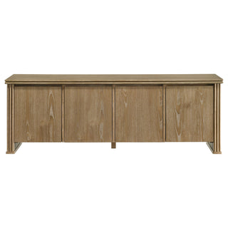 Dreydon - 4 Door TV Stand With Adjustable Shelves And Cable Management - Light Brown