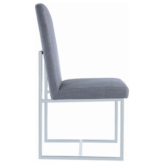Upholstered Dining Chair Set With Base (Set of 2) - Gray