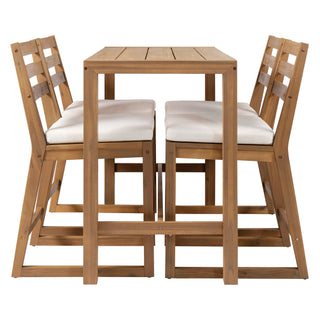 Patio Bar Set With Ergonomic Chairs