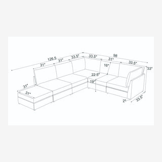 Reversible Modular Sectional & Custom Configuration And Premium Upholstery - Dark Green