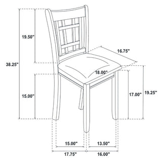 Lattice Back Side Chairs (Set of 2)
