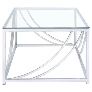 Kempton - 2 Piece Coffee And End Table Set - Chrome