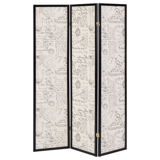 3 Panel Folding Screen - Beige