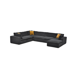 Custom Configuration Modular Sectional With Toss Pillows