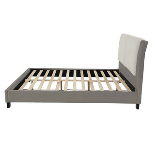 Bed Set With 2 Tone Upholstered Headboard