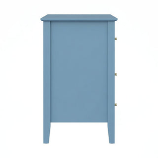 Fluted 3 Drawer Nightstand With Soft Close Slides