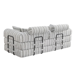 Convertible Sleeper Sofa Bed With High Density Compressed Sponge, Upholstered Couch For Living Room