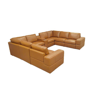 Upholstered Large Arms Sectional With Recliner Seats