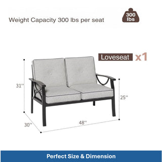 Patio Furniture Set, Coffee Table And Cushions For Backyard
