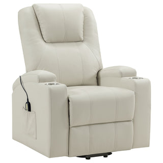 Macklin - Power Lift Massage Recliner With Heat And Dual Cupholders