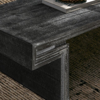 American Vintage Industrial Coffee Table, Double Tier Design