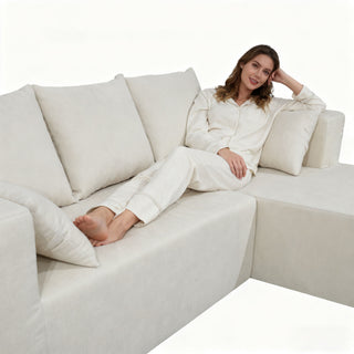 Modular Corner Sofa With Soft Fabric