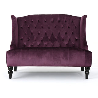 Nurturing - Upholstered Loveseat With Wing Back And Diamond Tufting