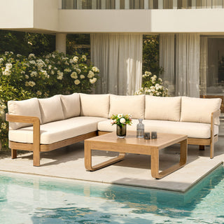Outdoor Patio Sectional Sofa Set - Oak