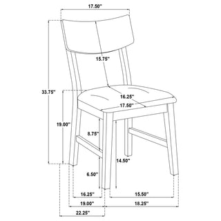 Jackie - 5 Piece Dining Set With Drop Leaf Table And Side Chairs - Dark Coffee