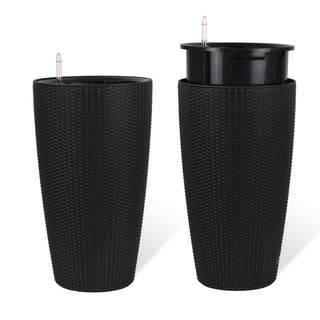 Tall Planters Set With Water Level Monitor And Auto Watering