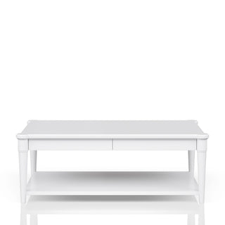 Cocktail Table With Two Storage Drawers And Casters